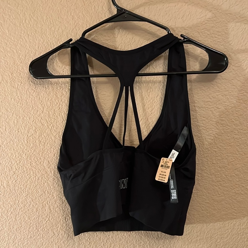 Victoria’s Secret Pink black sports bra size XL.
